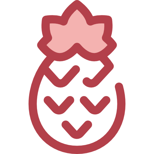 Pineapple Monochrome Red icon