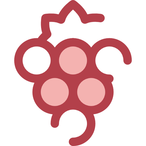 Grapes Monochrome Red icon