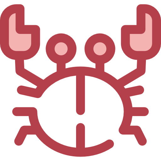 カニ Monochrome Red icon