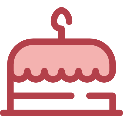 Birthday cake Monochrome Red icon