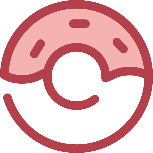 도넛 Monochrome Red icon