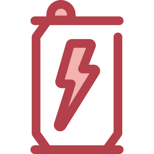 energiedrank Monochrome Red icoon