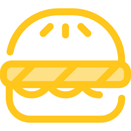 Burger Monochrome Yellow icon