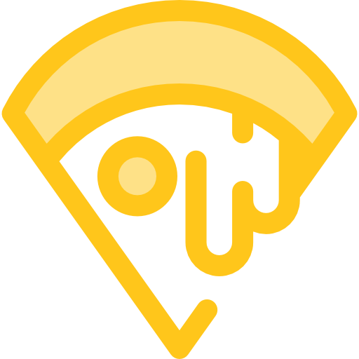 pizza Monochrome Yellow icono