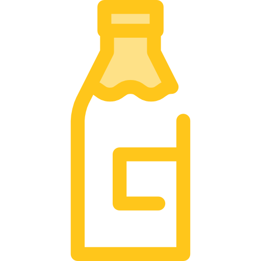 bottiglia di latte Monochrome Yellow icona