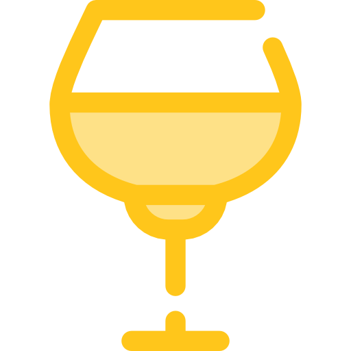 verre de vin Monochrome Yellow Icône