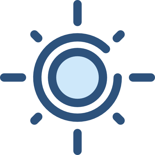 солнце Monochrome Blue иконка