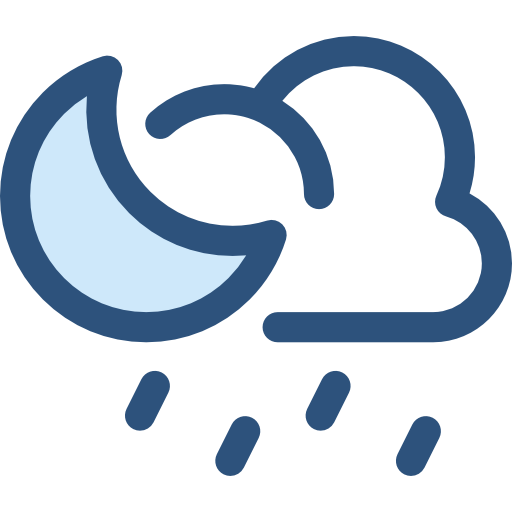 regnerisch Monochrome Blue icon