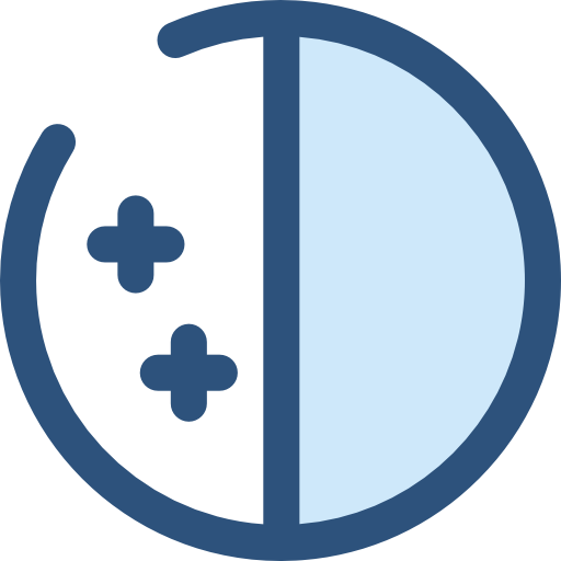 fazy księżyca Monochrome Blue ikona
