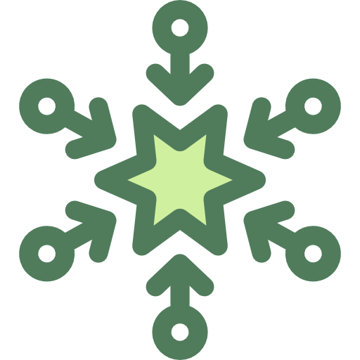 schneeflocke Monochrome Green icon