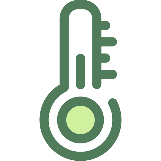 thermomètre Monochrome Green Icône
