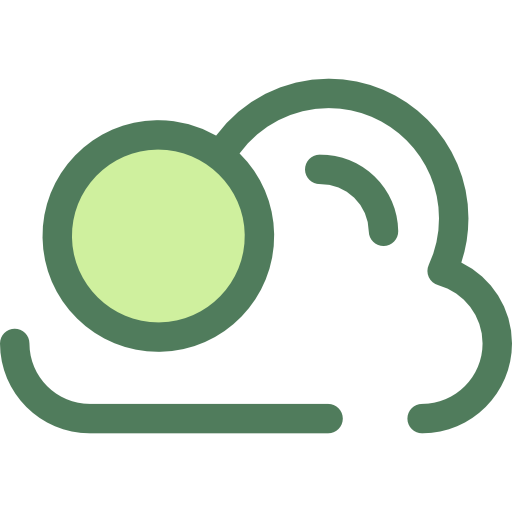nuage Monochrome Green Icône