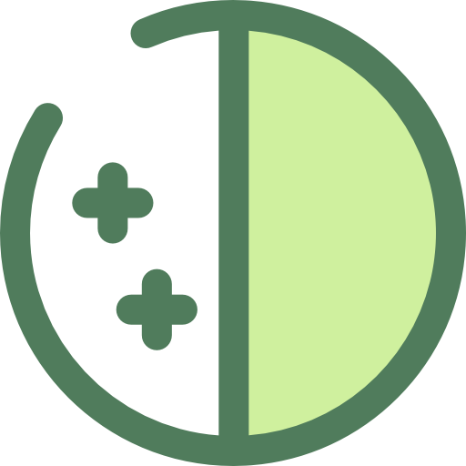 phases de la lune Monochrome Green Icône