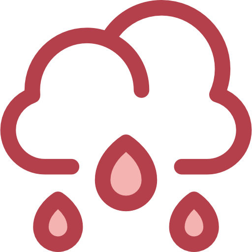 雨 Monochrome Red icon