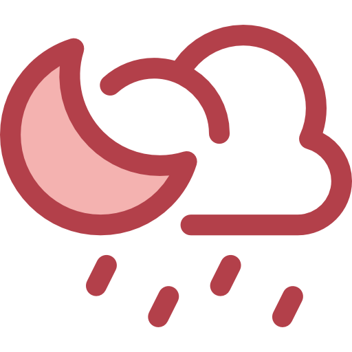 雨の Monochrome Red icon