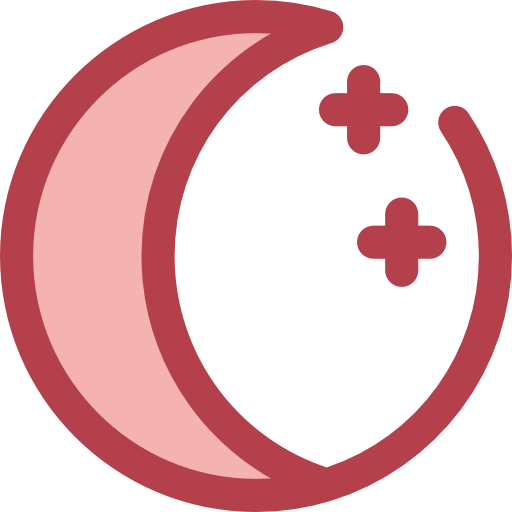 phases de la lune Monochrome Red Icône