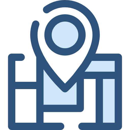 mapa de la calle Monochrome Blue icono