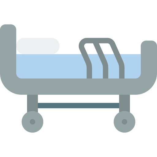 cama de hospital Basic Miscellany Flat icono