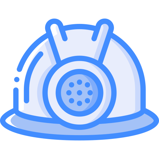 Mining helmet Basic Miscellany Blue icon