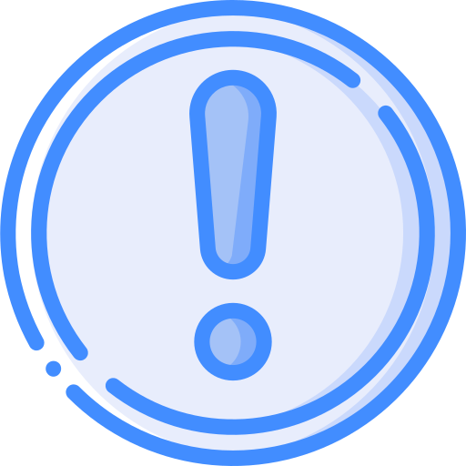 Caution Basic Miscellany Blue icon