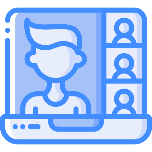 videoconferentie Basic Miscellany Blue icoon