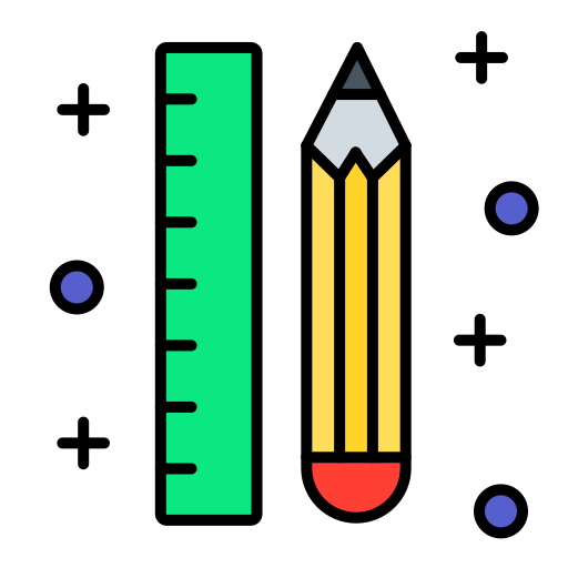 matita e righello Generic Outline Color icona