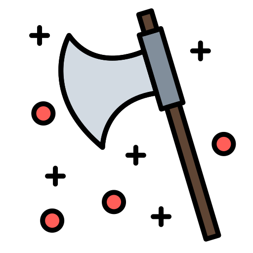 木の斧 Generic Outline Color icon