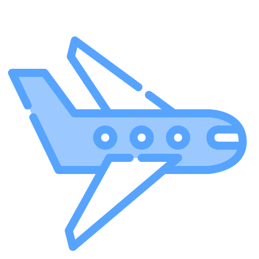 飛行機 Generic Blue icon