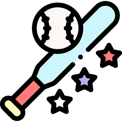 야구 Detailed Rounded Lineal color icon