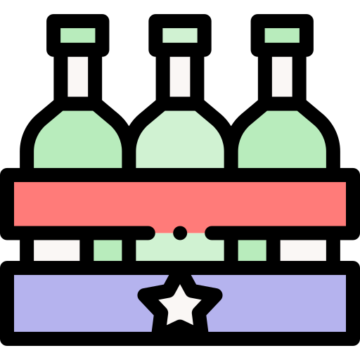 caja de cerveza Detailed Rounded Lineal color icono