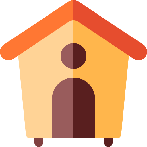 Pet house Basic Rounded Flat icon