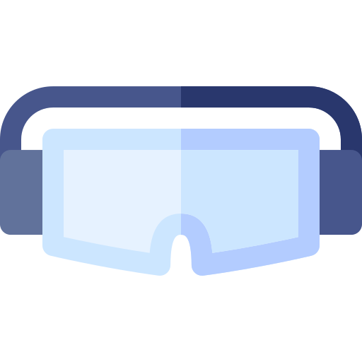Safety goggles Basic Rounded Flat icon