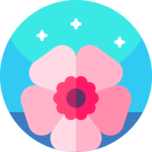hibiscus Geometric Flat Circular Flat icoon