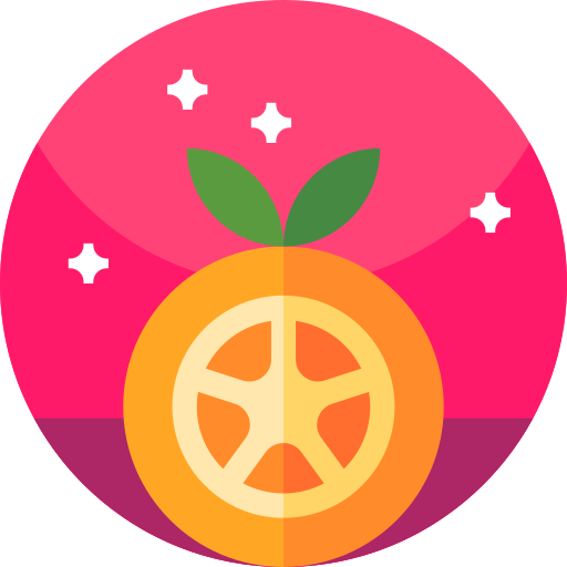 naranja china Geometric Flat Circular Flat icono