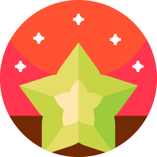 fruta estrella Geometric Flat Circular Flat icono