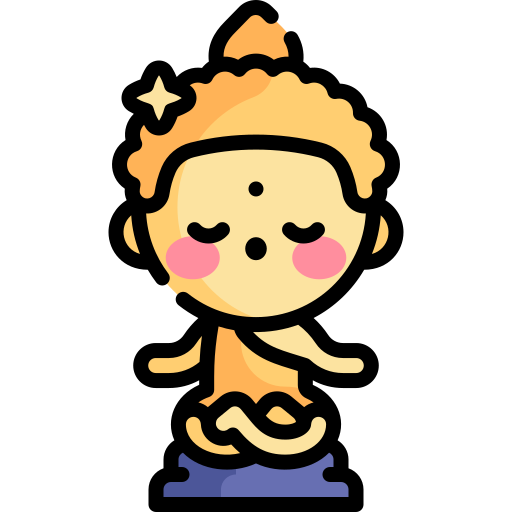 Great buddha of thailand Kawaii Lineal color icon