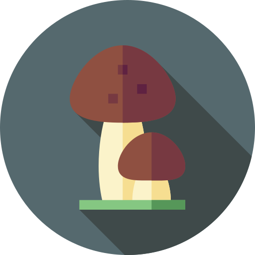 Mushrooms Flat Circular Flat icon