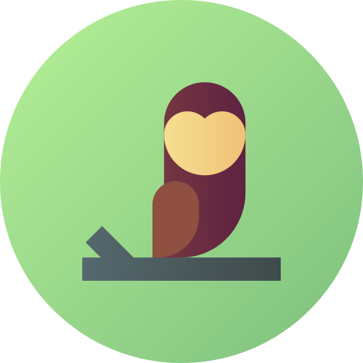 Owl Flat Circular Gradient icon