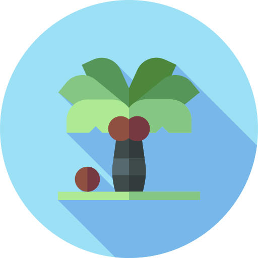 ヤシの木 Flat Circular Flat icon