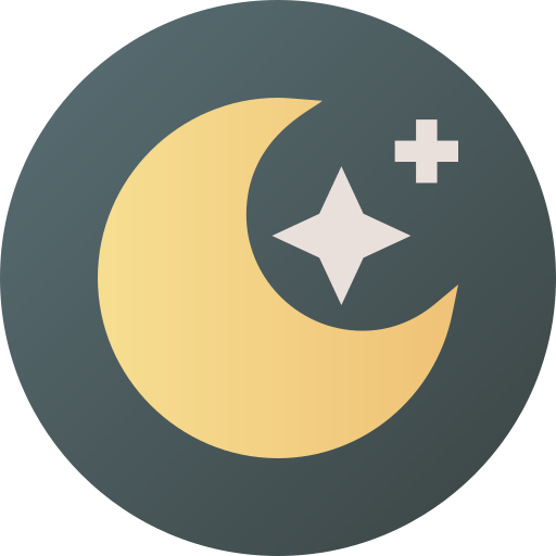 noc Flat Circular Gradient ikona