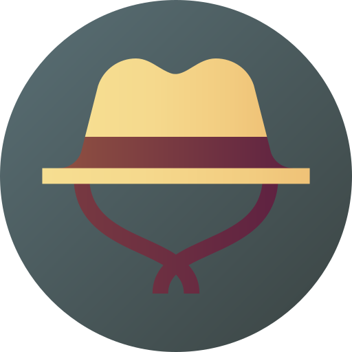 chapeau Flat Circular Gradient Icône