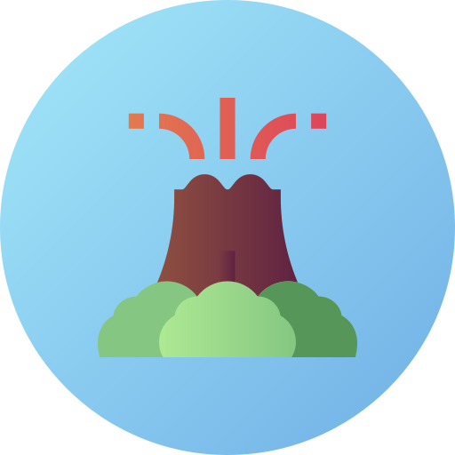 火山 Flat Circular Gradient icon