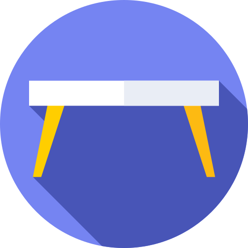 Desk Flat Circular Flat icon