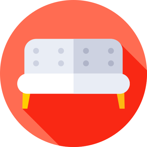 Sofa Flat Circular Flat icon