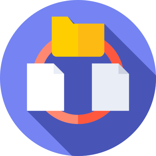 File sharing Flat Circular Flat icon