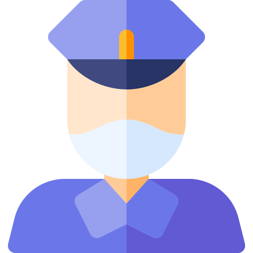 politie agent Basic Rounded Flat icoon