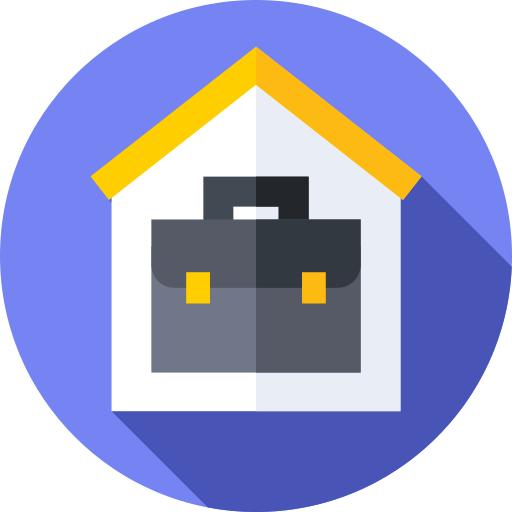 Work from home Flat Circular Flat icon