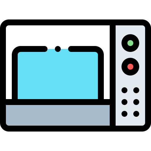Microwave Detailed Rounded Lineal color icon