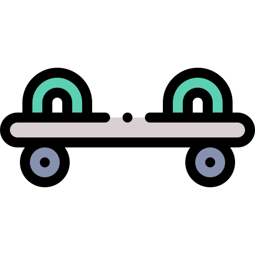 Trolley Detailed Rounded Lineal color icon