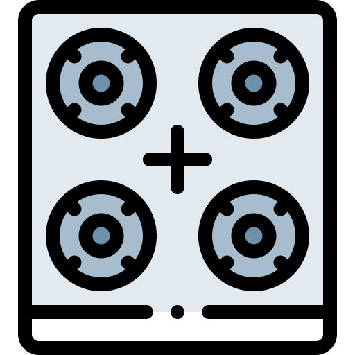 Stove Detailed Rounded Lineal color icon